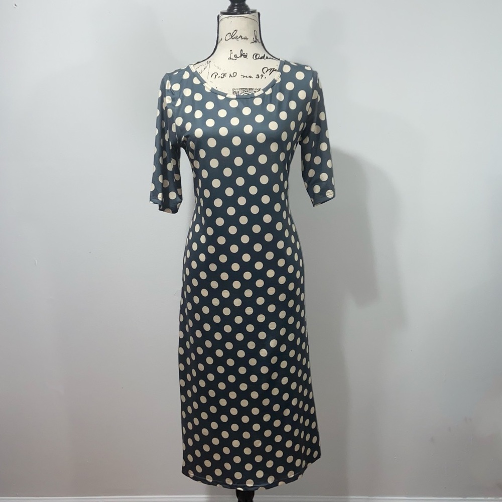 โจ Sign Here Polka Dot Midi Dress โ Size Large โ Excellent Condition โจ - Picture 5 of 12